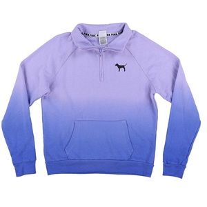 victoria secret PINK purple ombré 3/4 quarter zip